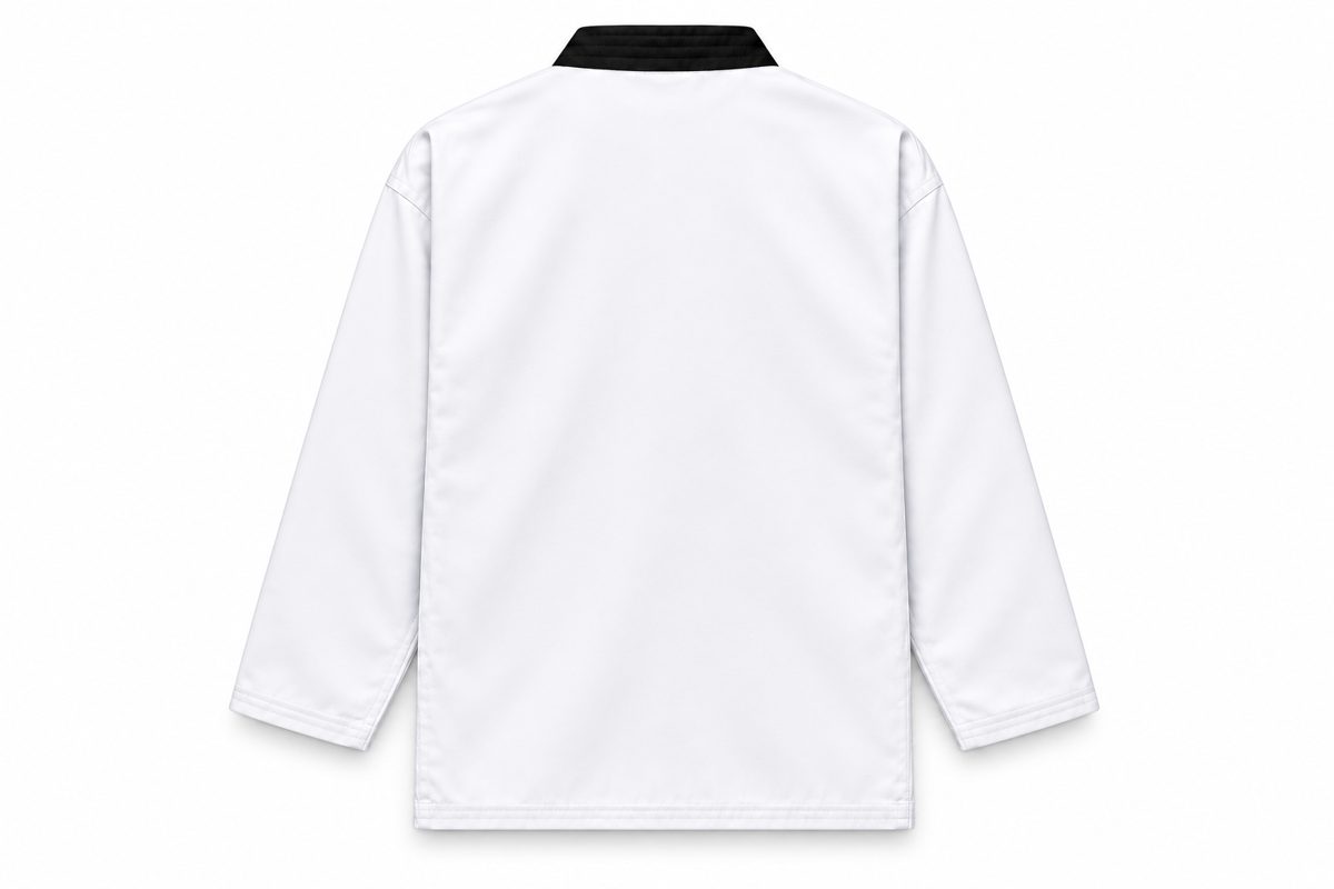 Essential taekwondo uniform, back view