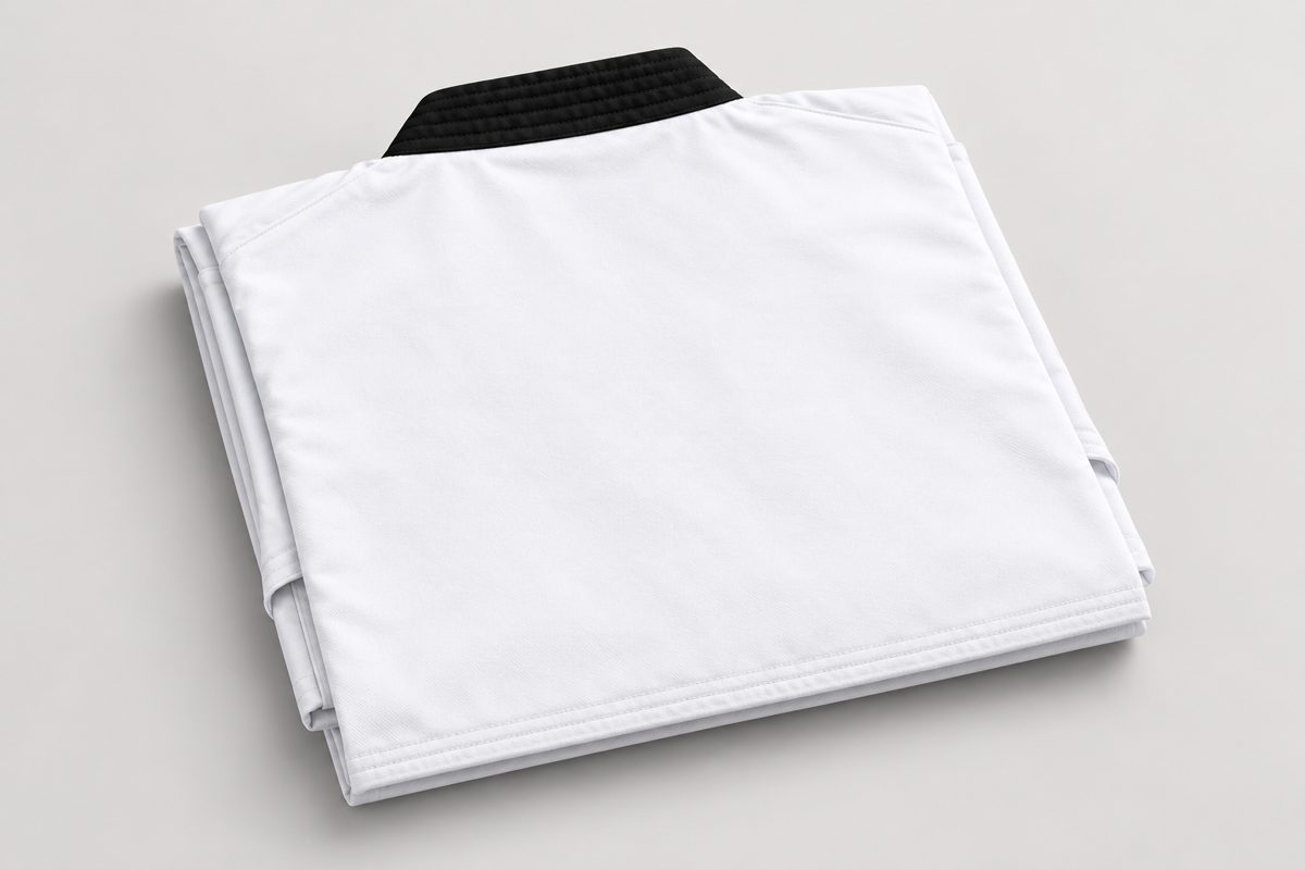 Essential taekwondo uniform, folded