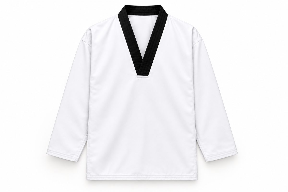 Essential taekwondo uniform, front view